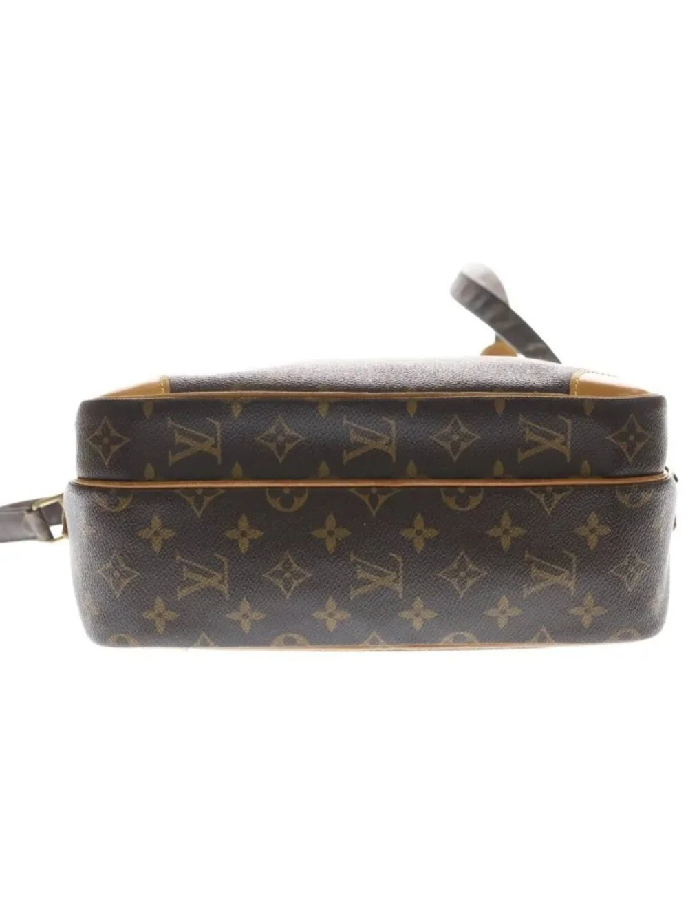 Louis Vuitton Monogram Nile Shoulder Bag Brown Leather Gold